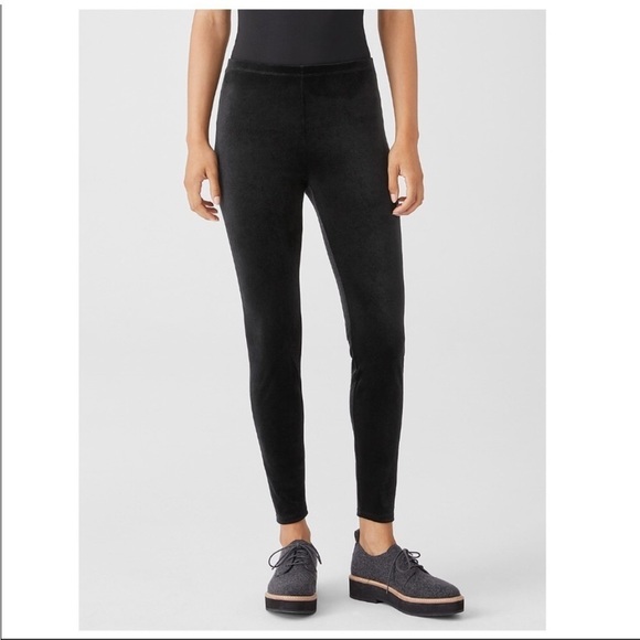 Eileen Fisher Stretch Velvet knit leggings - Picture 1 of 11